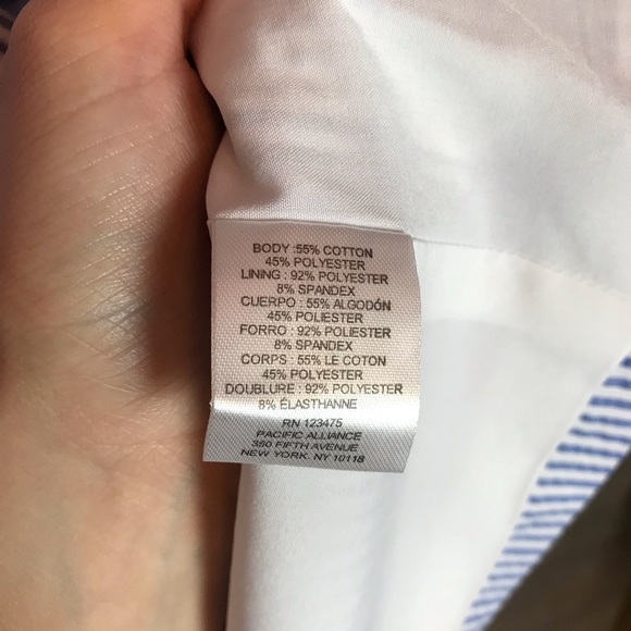 Tahari ASL Seersucker Jacket in blue & white NWT - Picture 14 of 16